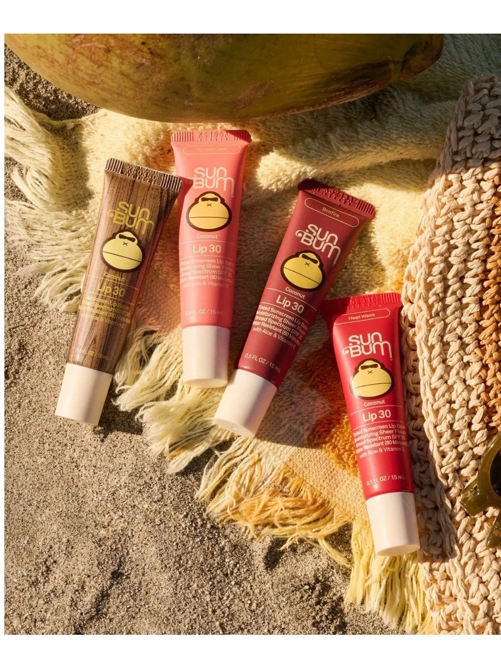 3/$12 Sun Bum Clear Coconut Sunscreen Lip Balm .5oz
